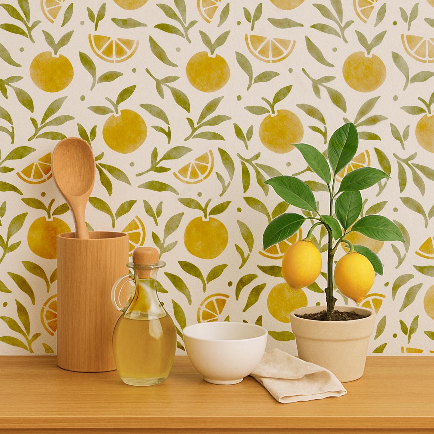 Citrus Fruit Stencil