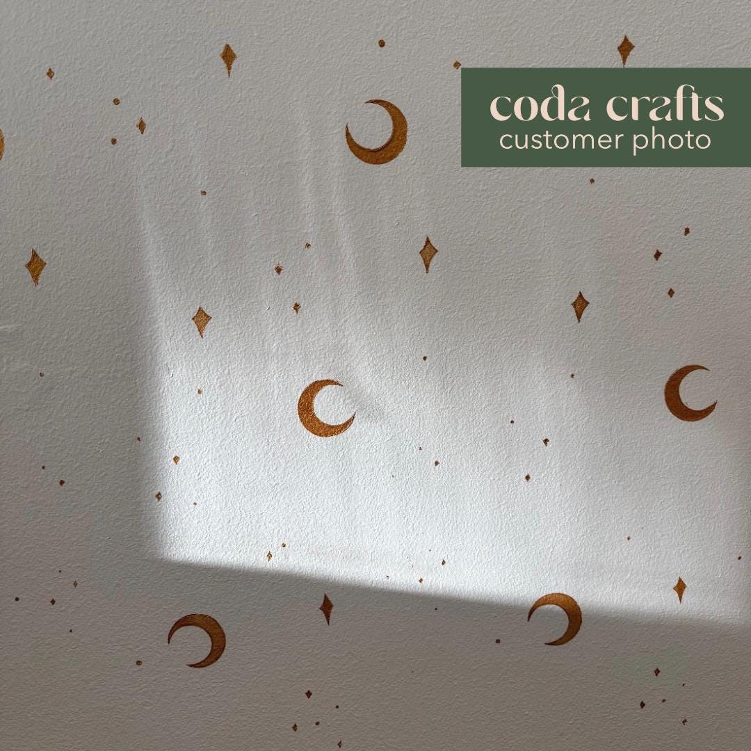 Celestial Moon & Star Stencil