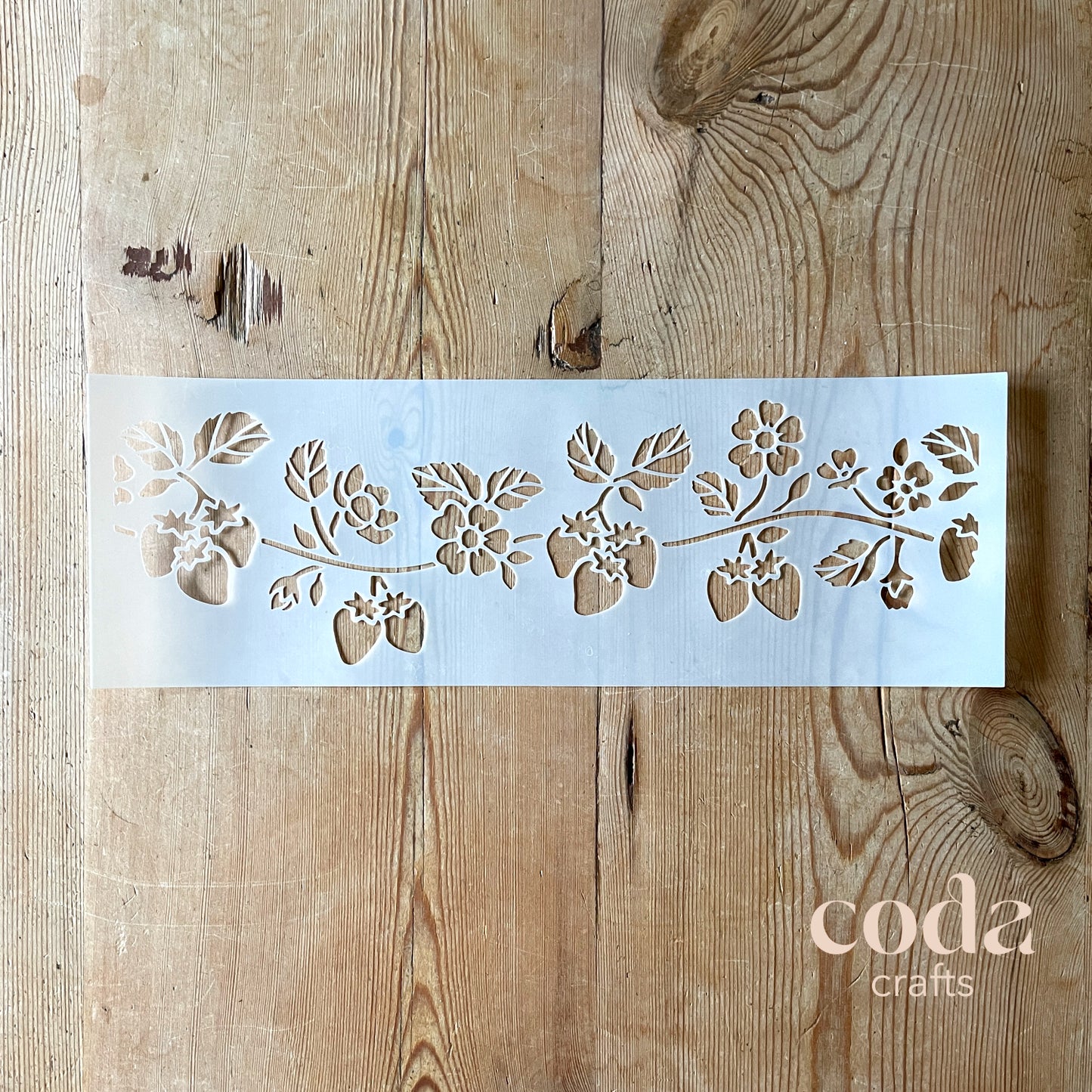 Strawberry Border Stencil