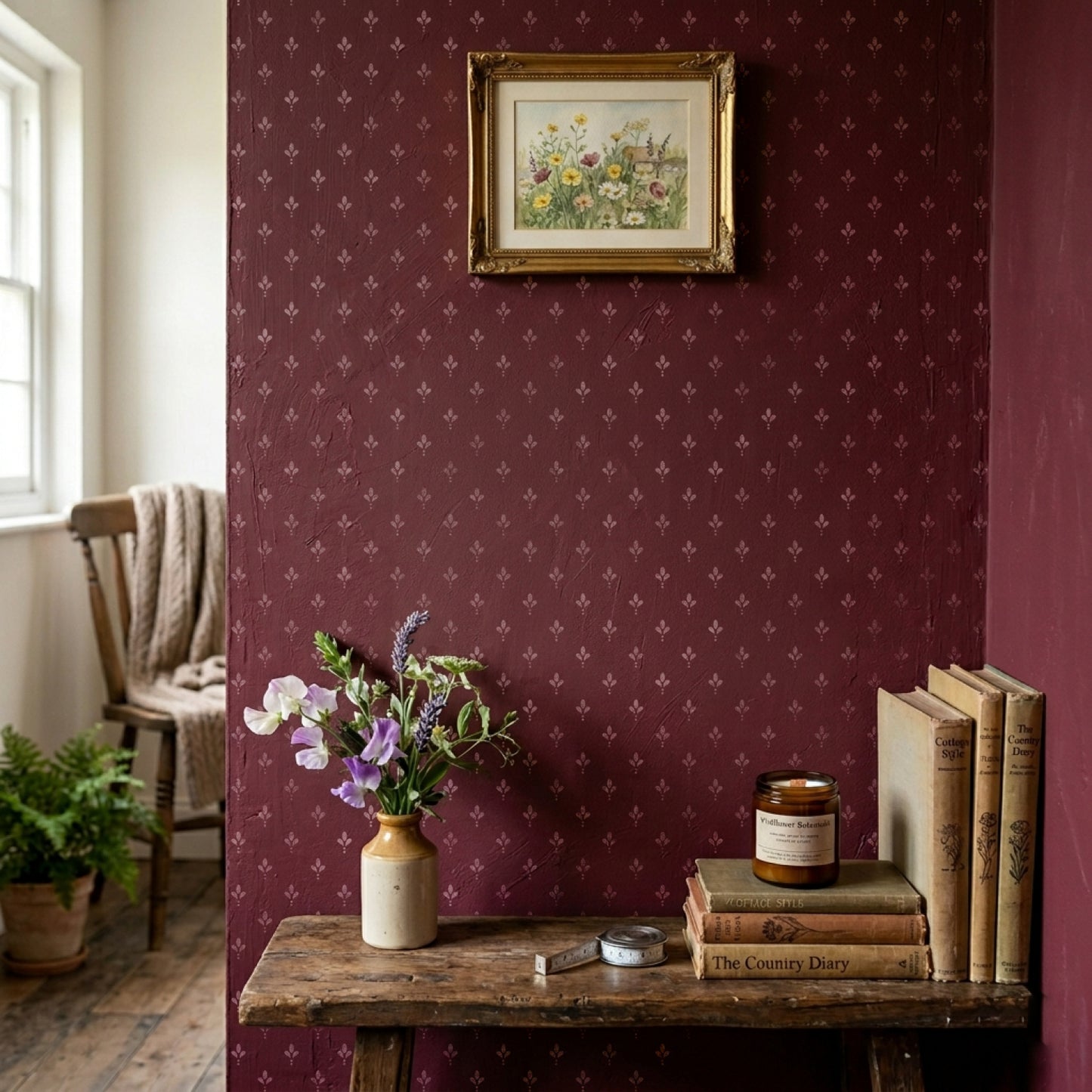 Ditsy Folk Wall Stencil