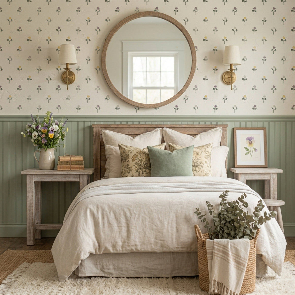 Dainty Pansy Cottage Stencil