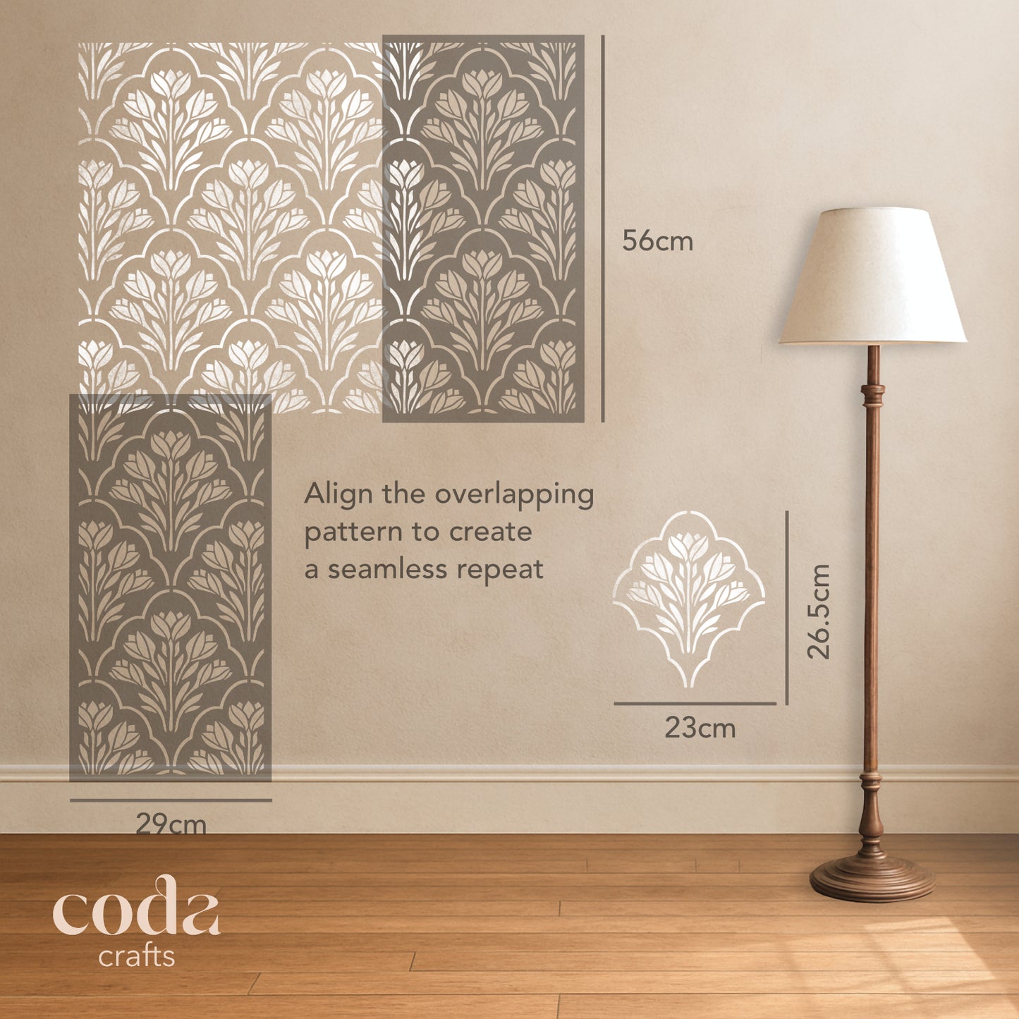 Floral Scallop Stencil