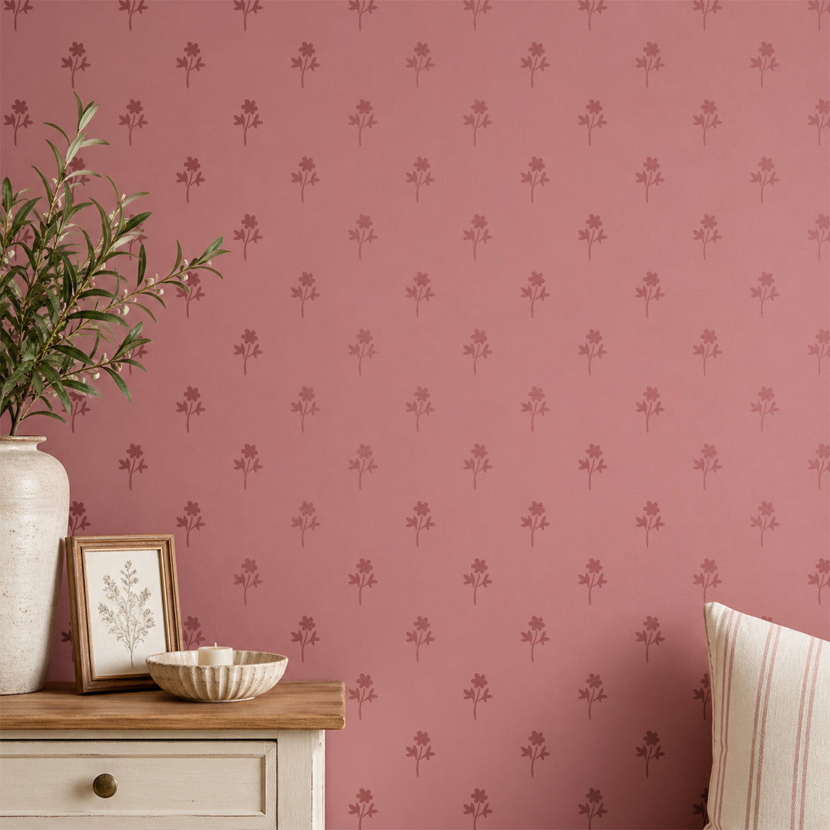 Dainty Pansy Cottage Stencil