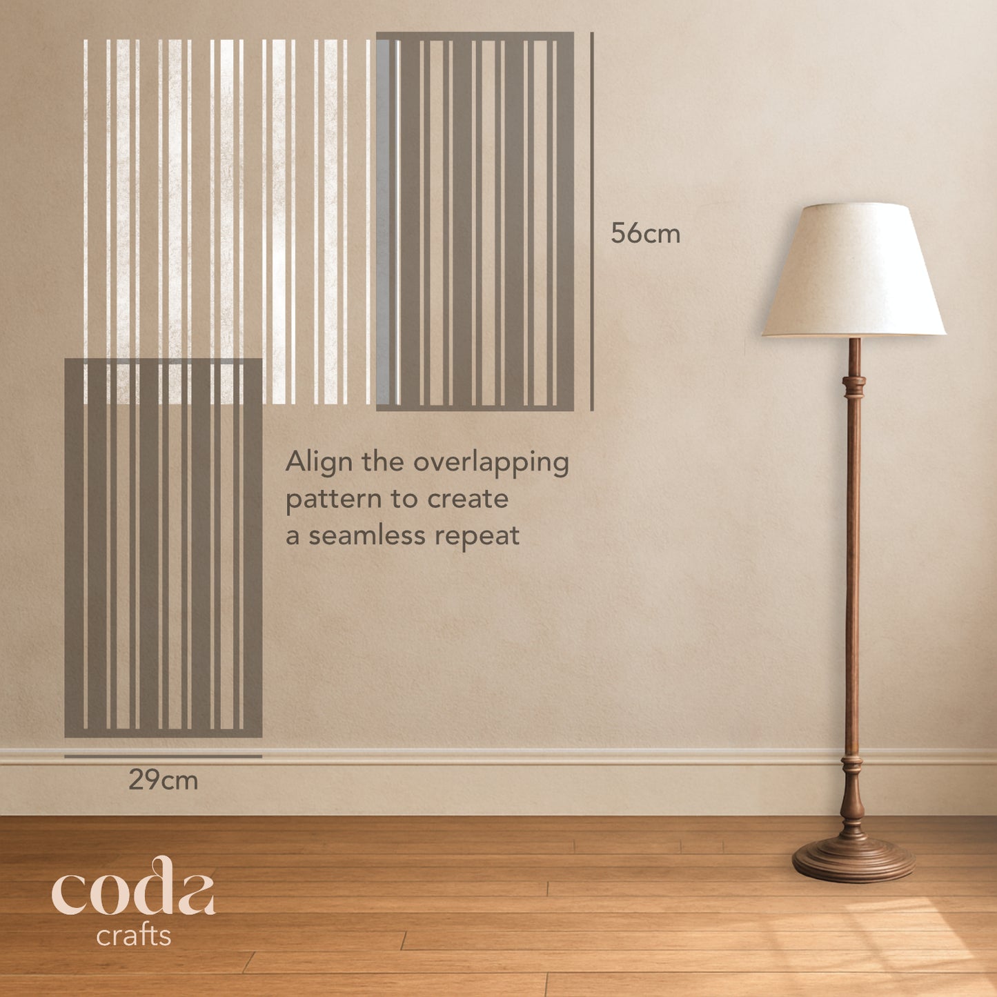 Ticking Stripe Stencil