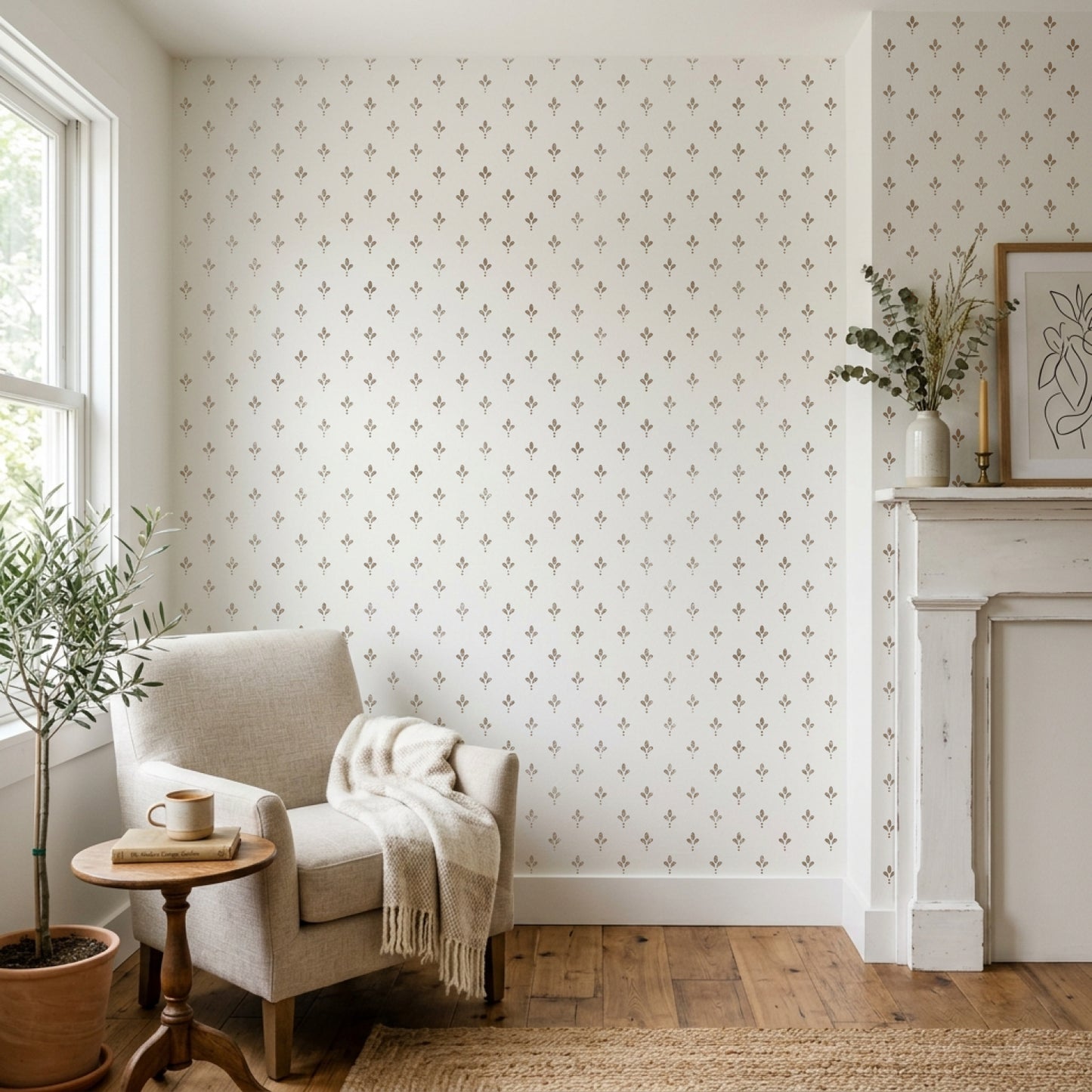 Ditsy Folk Wall Stencil