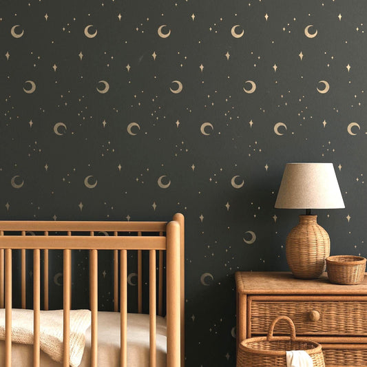 Celestial Moon & Star Stencil