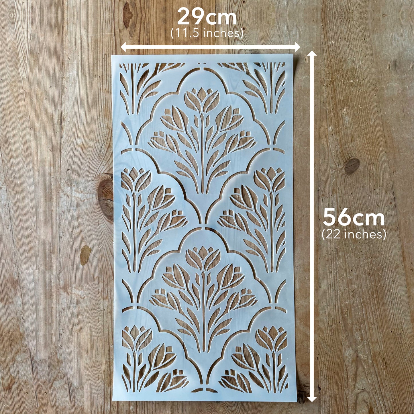 Floral Scallop Stencil