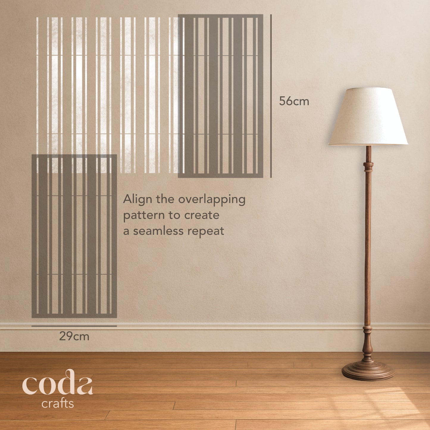 Ticking Stripe Stencil