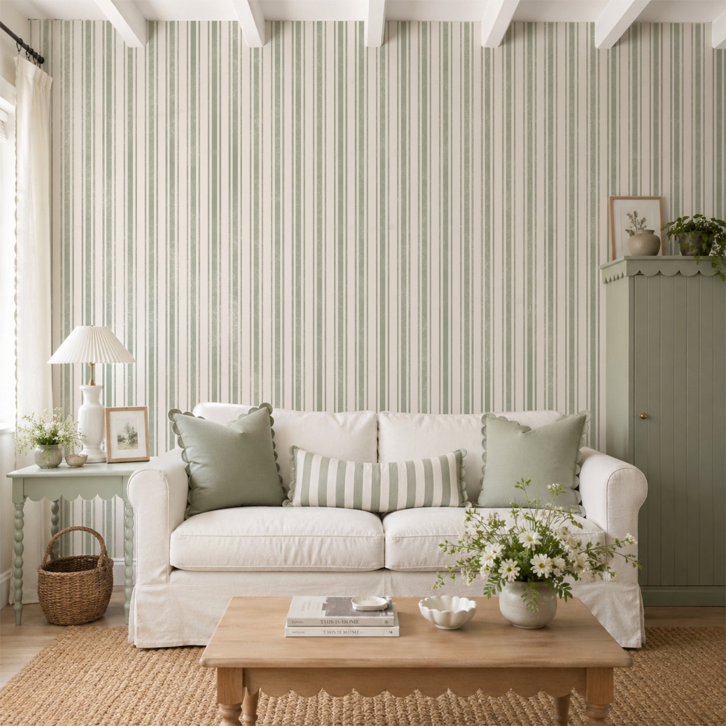 Ticking Stripe Stencil