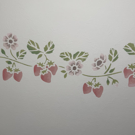 Strawberry Border Stencil