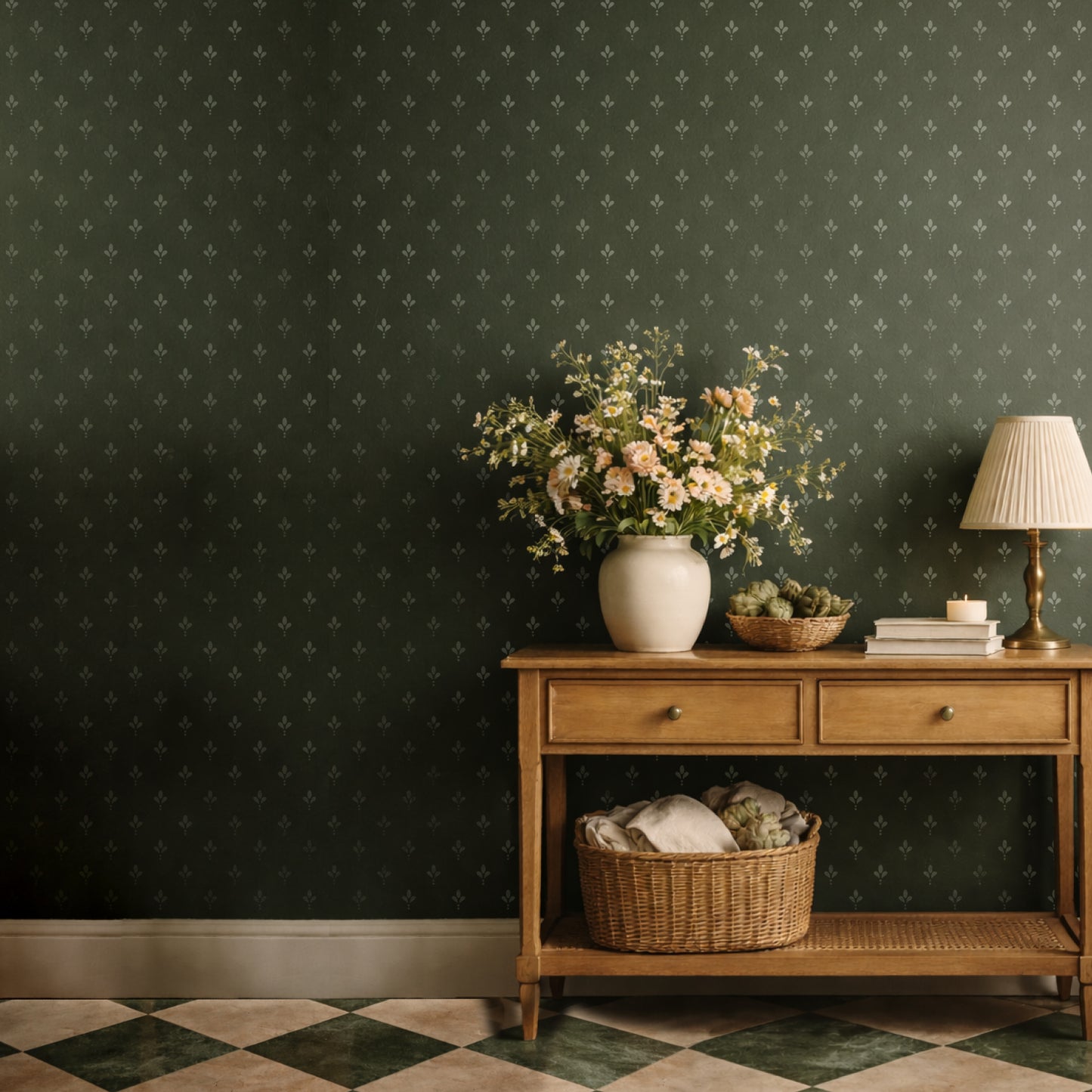 Ditsy Folk Wall Stencil
